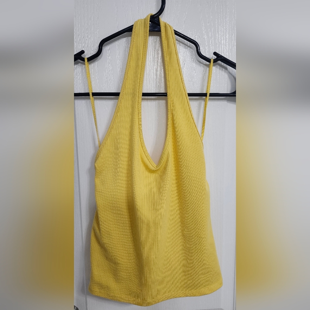 American Eagle Outfitters Sunny Ribbed Halter Top